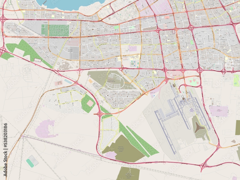 Obraz premium Al Farwaniyah, Kuwait. OSM. No legend