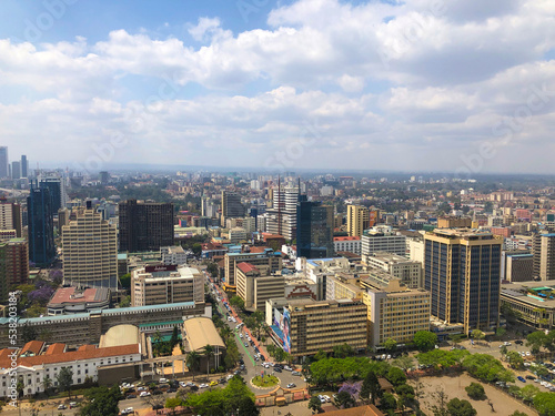 Nairobi  Kenya city skyline landscape view 
