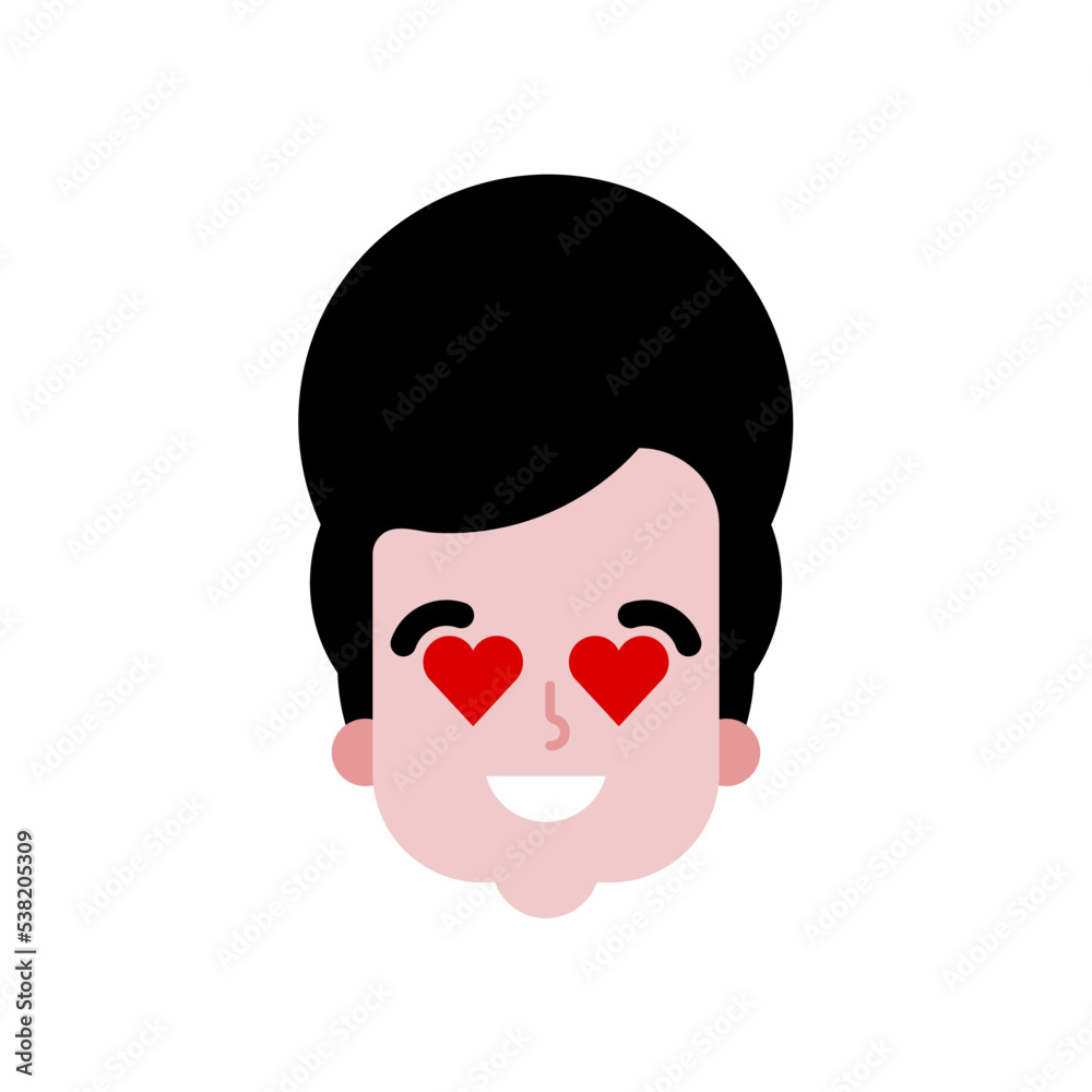 Enamored human. A man in love. Guy with hearts in his eyes. Enamored human. A man in love. Guy with hearts in his eyes.