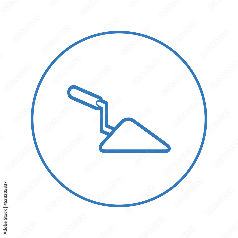 Construction masonry trowel tool icon | Circle version icon | Construction masonry trowel tool icon | Circle version icon |