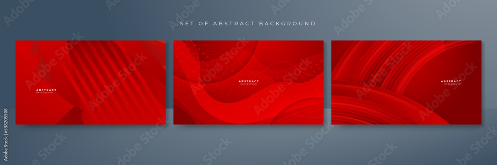 Fototapeta premium red abstract background for presentation design, flyer, social media cover, web banner, tech banner. Vector abstract graphic design banner pattern presentation background web template.