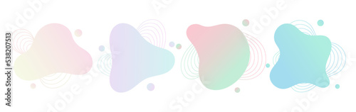 A set of modern abstract liquid bubble gradients photo