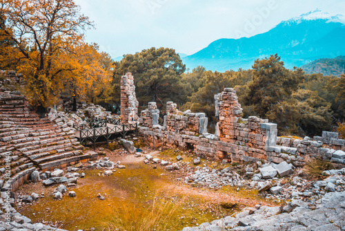 The Ancient City of Phaselis in Tekirova Kemer, Antalya, Turkey photo
