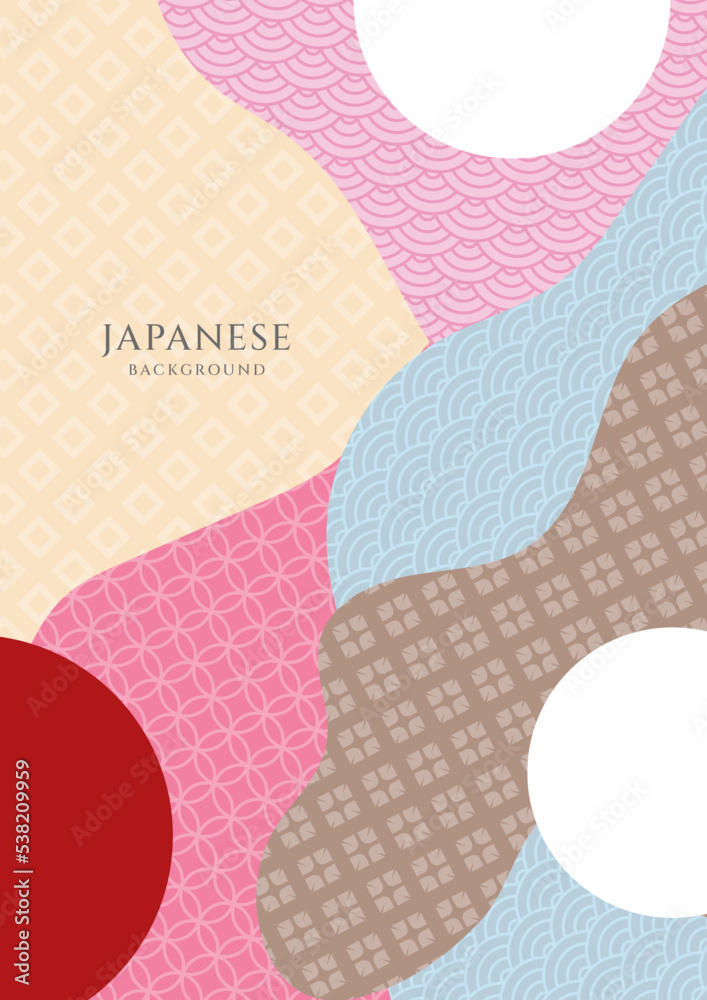 Minimalistic landscape art background with mountains and hills in asian Japanese China colors. Abstract banner in oriental style with watercolor texture for decor, print, wallpaper and poster Minimalistic landscape art background with mountains and hills in asian Japanese China colors. Abstract banner in oriental style with watercolor texture for decor, print, wallpaper and poster