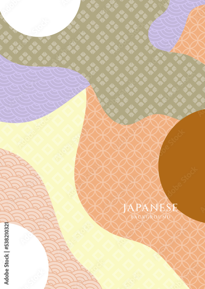minimalist Japanese curve lines shape poster flyer. abstract Japanese landscape on light background with gradient, mountain, cloud, and sun minimalist Japanese curve lines shape poster flyer. abstract Japanese landscape on light background with gradient, mountain, cloud, and sun