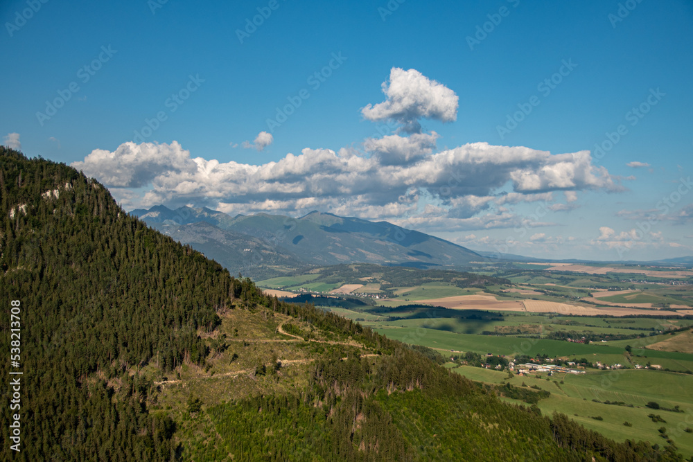 landscape with mountains and clouds, West Tatras
