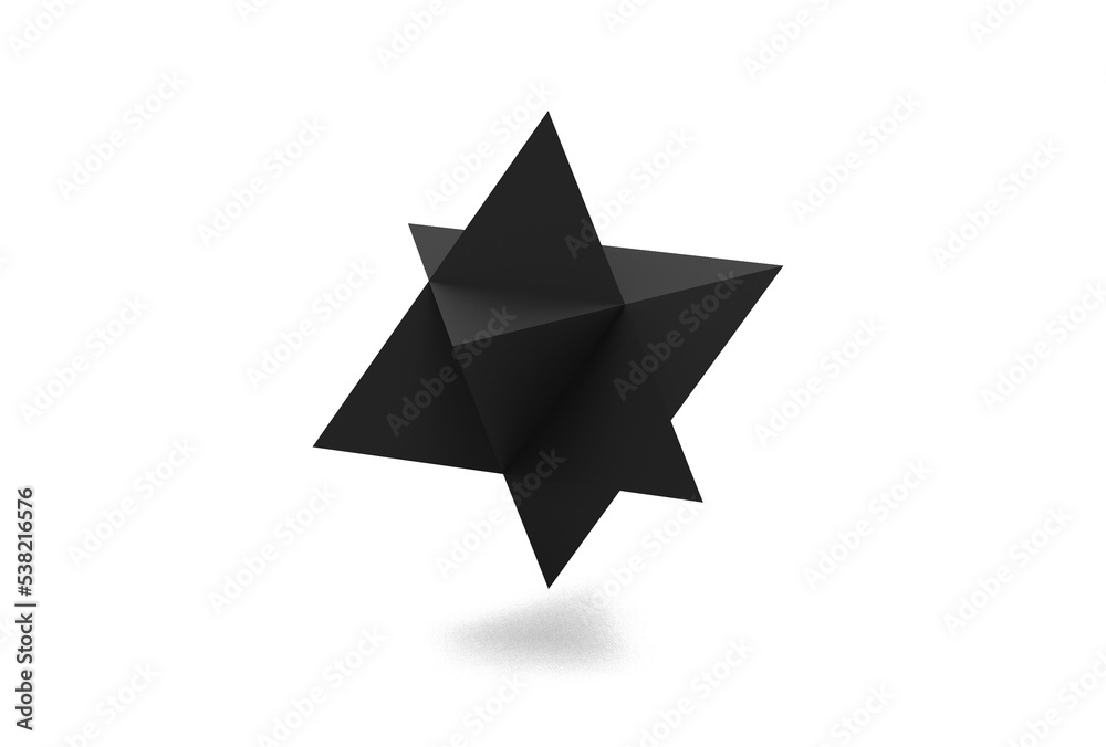 3D illustration of Star Tetrahedron Merkaba isolated 3D illustration of Star Tetrahedron Merkaba isolated