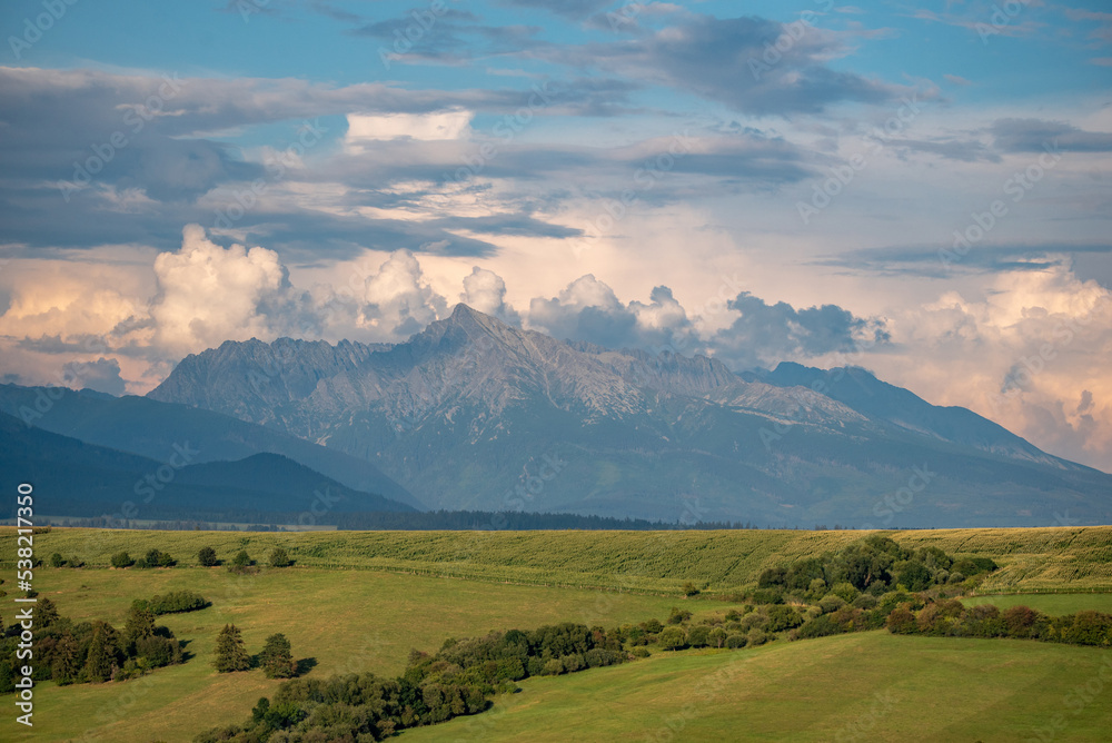 landscape with clouds,  High Tatras, Krivan