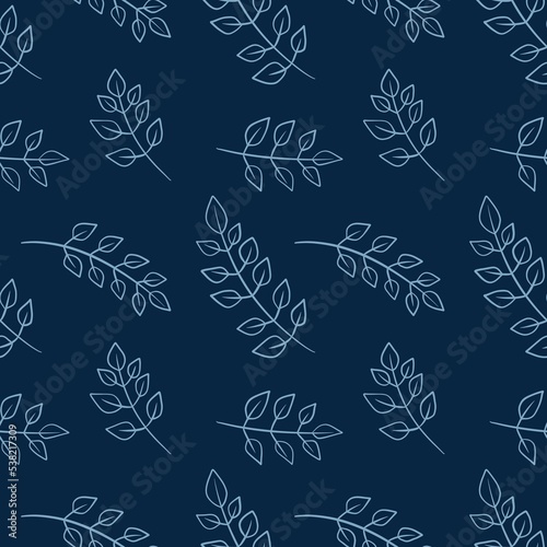 Simple floral seamless leaves pattern for fabrics and wrapping paper and gifts and kids
