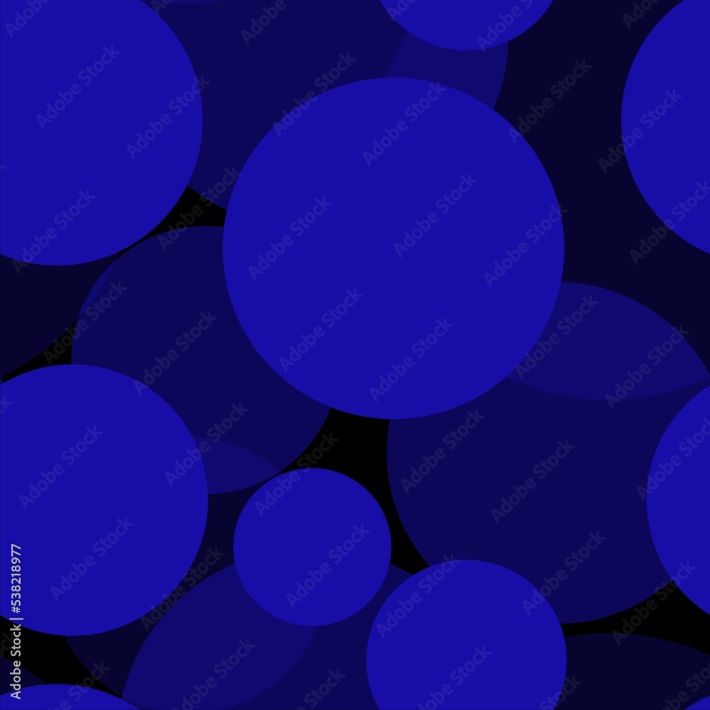 Abstract seamless pattern of random arranged overlapping transparent blue shades circles.Round shapes of halftone point endless wallpaper ornament.Layering effect.For fashion fabrics,home decor,card Abstract seamless pattern of random arranged overlapping transparent blue shades circles.Round shapes of halftone point endless wallpaper ornament.Layering effect.For fashion fabrics,home decor,card