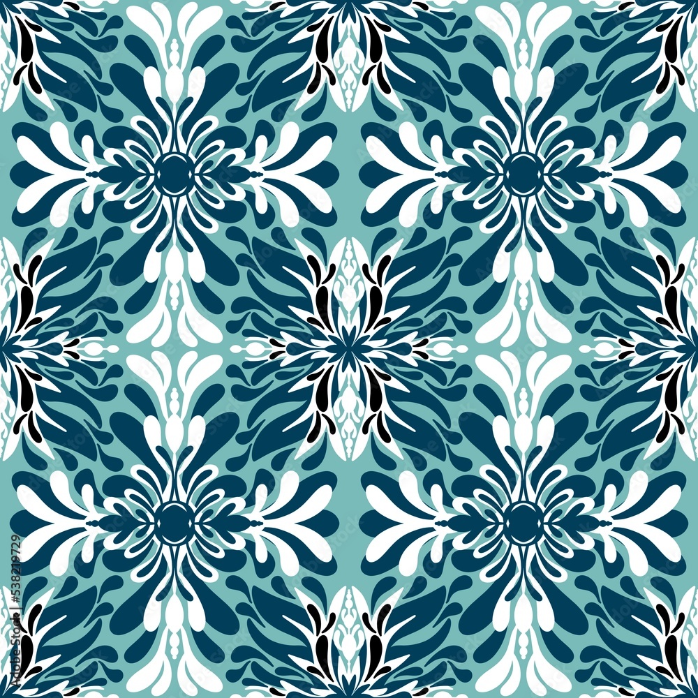 Floral seamless flower pattern for wrapping and linens and fabrics and clothes print and kids and kitchen textiles