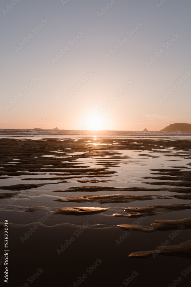 Obraz premium Sunset in North Cornwall