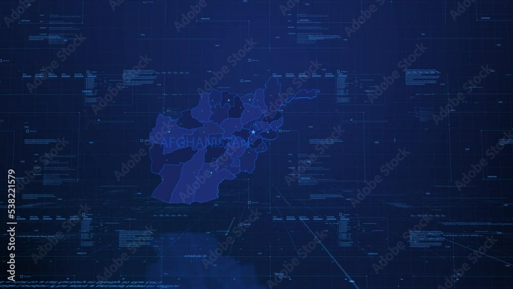 visualization of the map in the virtual space Head-Up Display, Afghanistan visualization of the map in the virtual space Head-Up Display, Afghanistan
