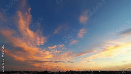 Tableau sur toile sunset in the sky　夕焼け　空