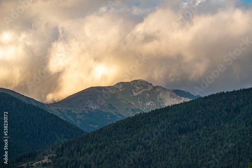 sunset in the mountains, West Tatras