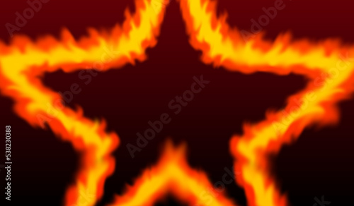 Red Flame Star Frame Background