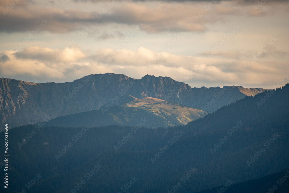 panorama of the mountains, Low Tatras