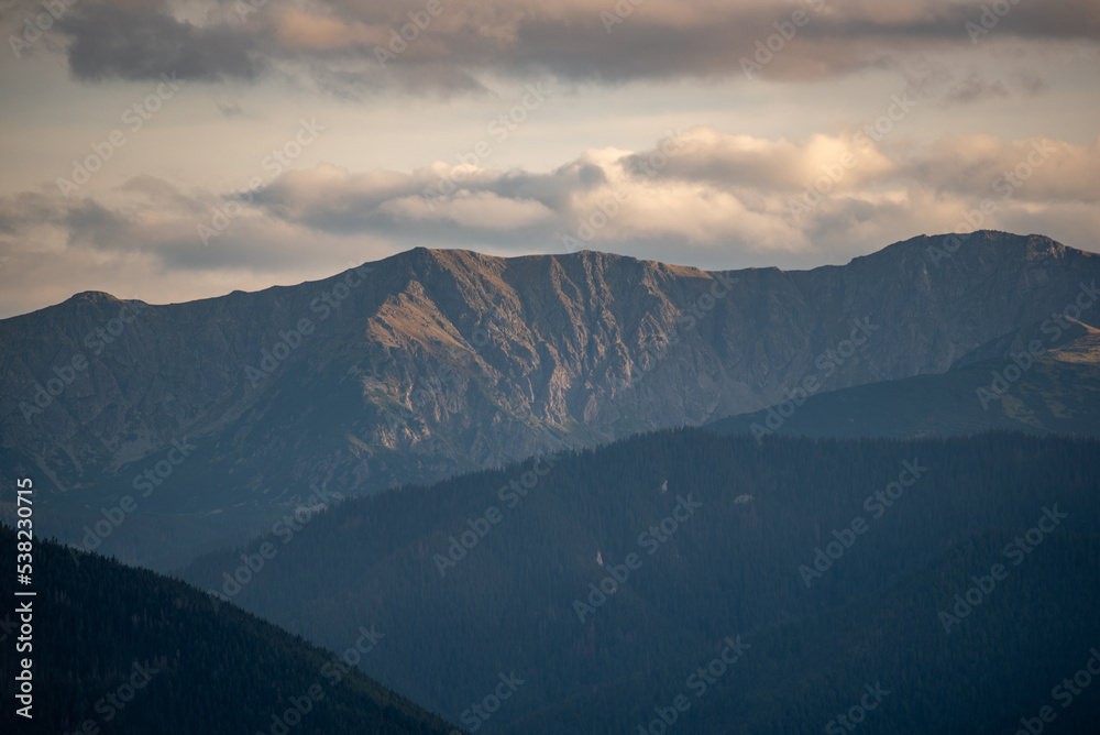 panorama of the mountains, Low Tatras