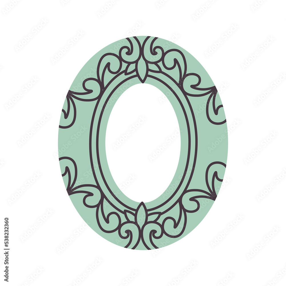 Carved frame for a picture on a transparent background Carved frame for a picture on a transparent background
