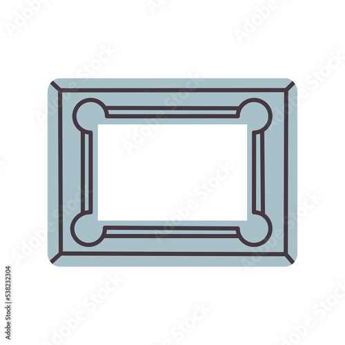 Carved frame for a picture on a transparent background