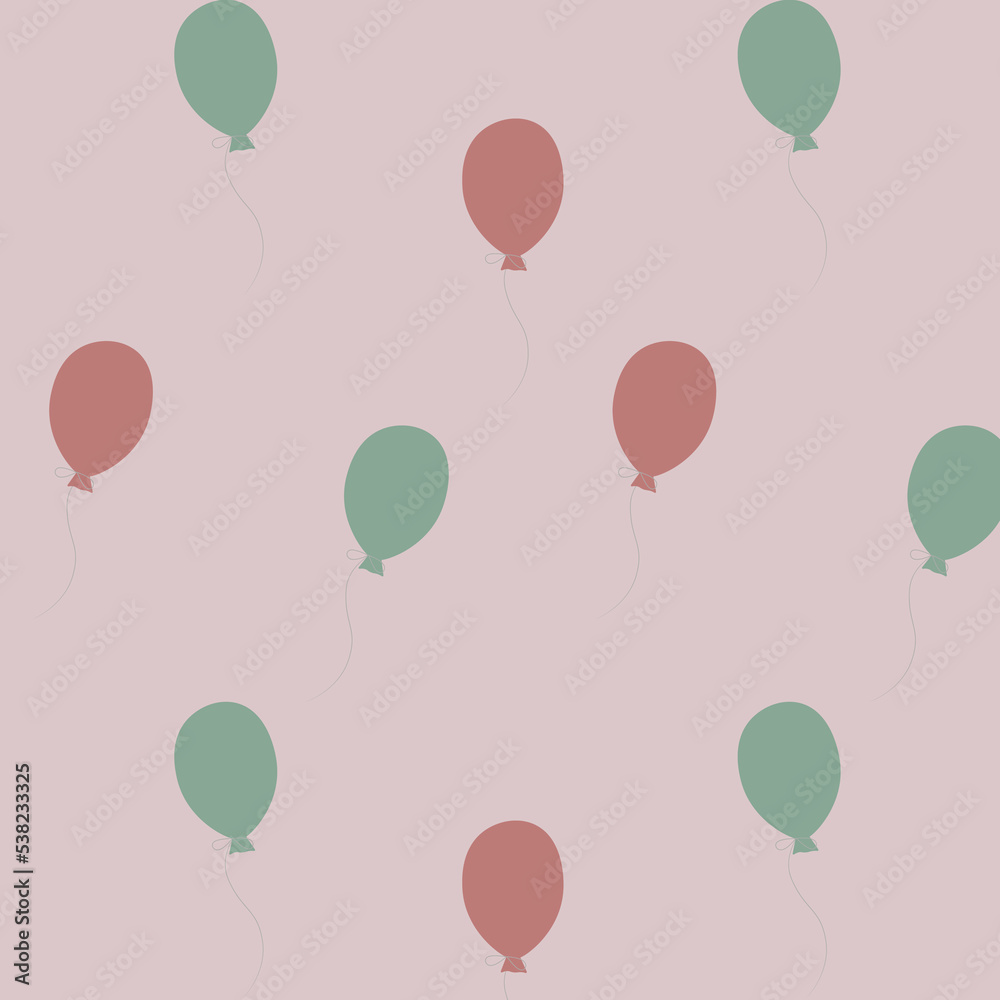 seamless background with balloons