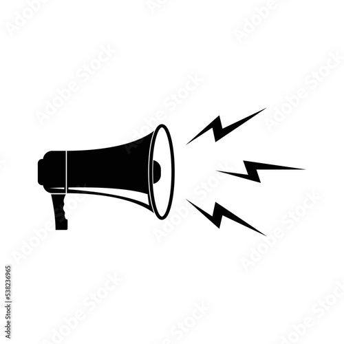 speaker megaphone icon vector on white background