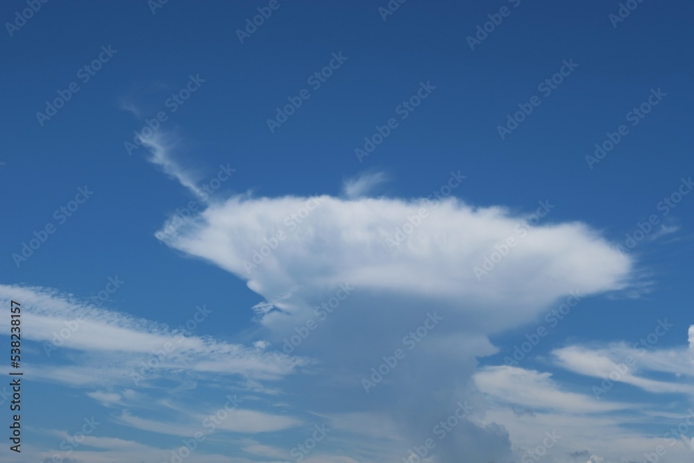Beautiful cumulonimbus clouds in blue sky, natural clouds background Beautiful cumulonimbus clouds in blue sky, natural clouds background
