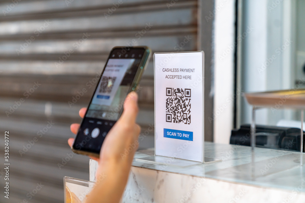 Asian woman enjoy shopping at street market on summer holiday