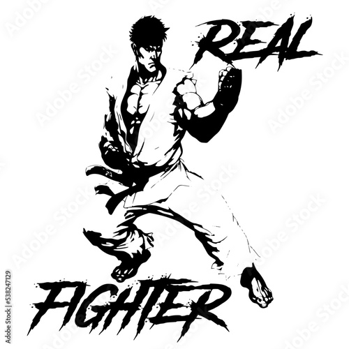 mixed martial arts vector logo design