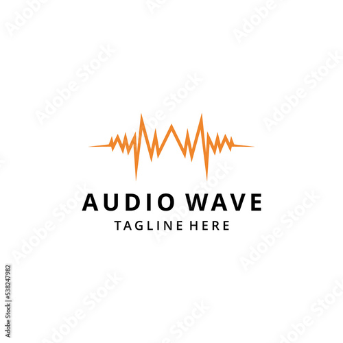 ilustration sound wave logo vector