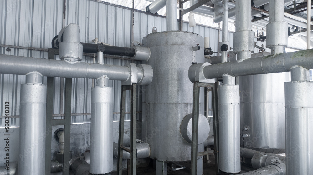 Instalation Pipe line and Water tank reservoir of industrial Water chiller.  