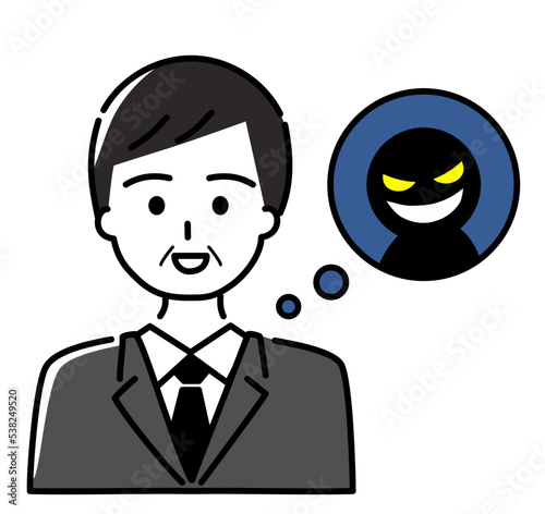 笑顔で営業トークをする悪徳業者の営業マン