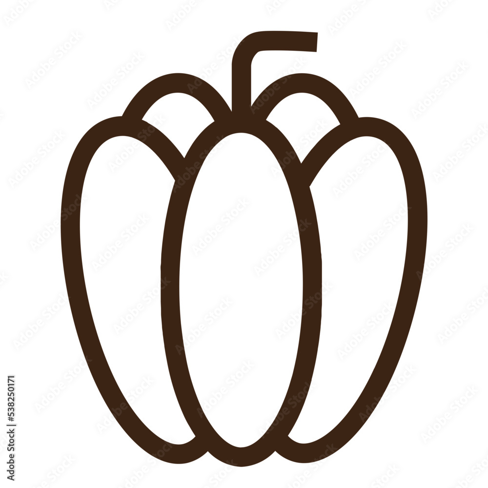 barbecue bell pepper food fruit vegetable vitamin outline icon barbecue bell pepper food fruit vegetable vitamin outline icon