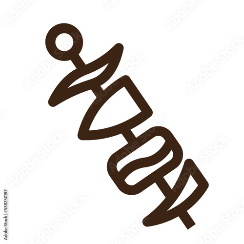 barbeque grill barbeque stick bbq food spring stick vegetable outline icon