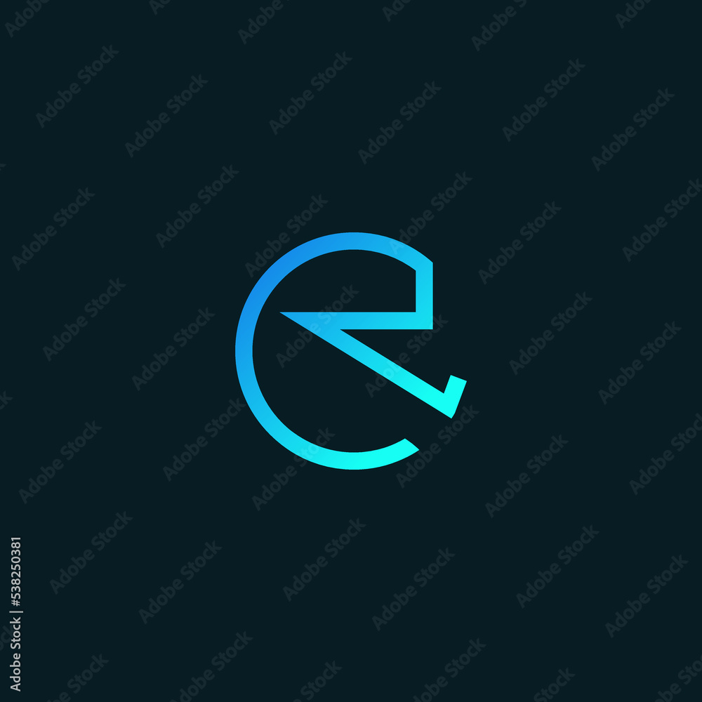 Simple and Futuristic Letter R Logo Design with Circle Shape in Blue Gradient. Suitable for Business or Technology Logo Simple and Futuristic Letter R Logo Design with Circle Shape in Blue Gradient. Suitable for Business or Technology Logo