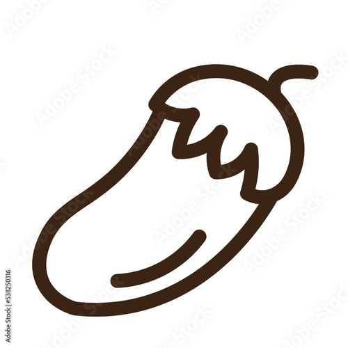bbq eggplant food healthy meal vegetable outline icon
