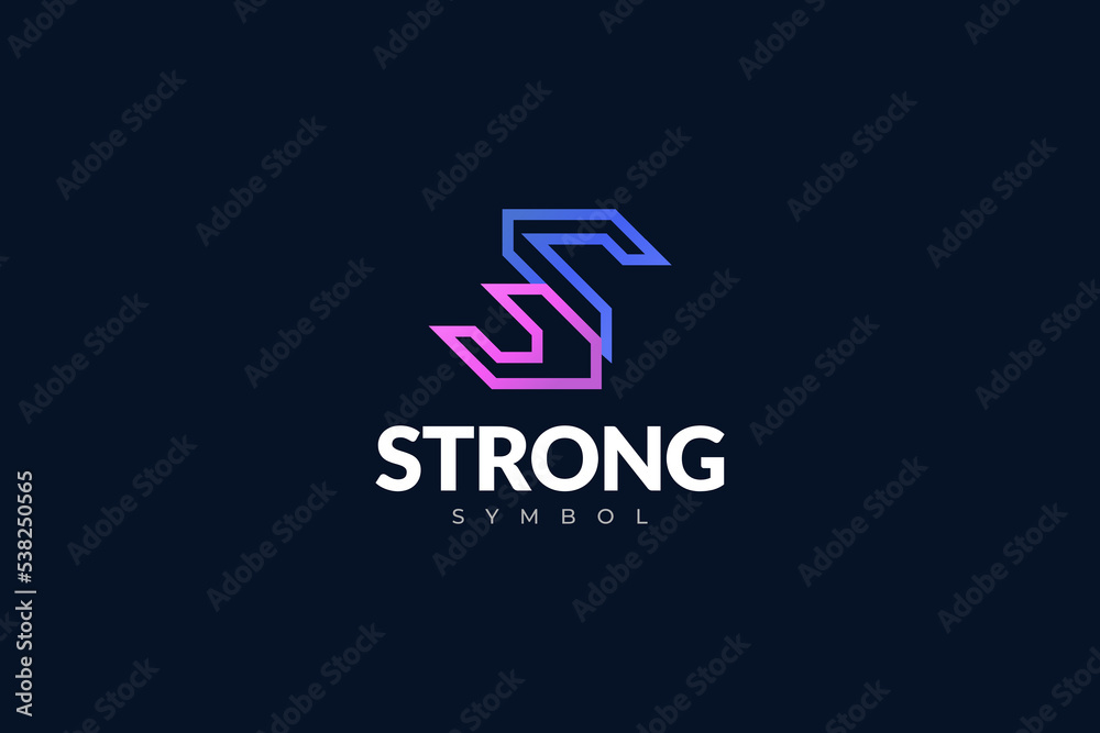 Modern and Minimal Letter S Logo Design with Line Style in Blue and Purple Gradient Concept. Suitable for Business or Technology Logo Modern and Minimal Letter S Logo Design with Line Style in Blue and Purple Gradient Concept. Suitable for Business or Technology Logo