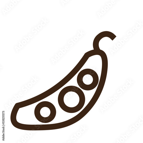 beans bean common bean food fruit vegetable outline icon