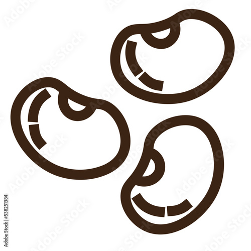 beans black beans vegetable food healthy outline icon