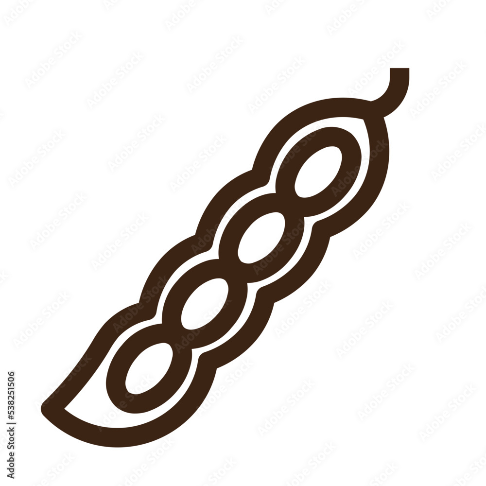 Obraz premium beans food pea soya vegetable outline icon