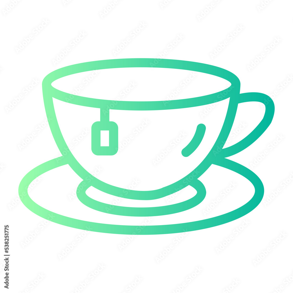 Hot tea gradient icon Hot tea gradient icon
