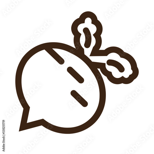 beet beetroot radish vegetable outline icon