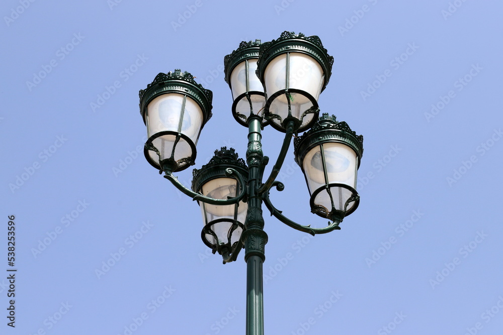 Lantern to illuminate the city street at night.