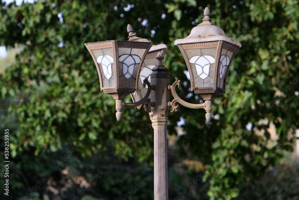 Lantern to illuminate the city street at night.