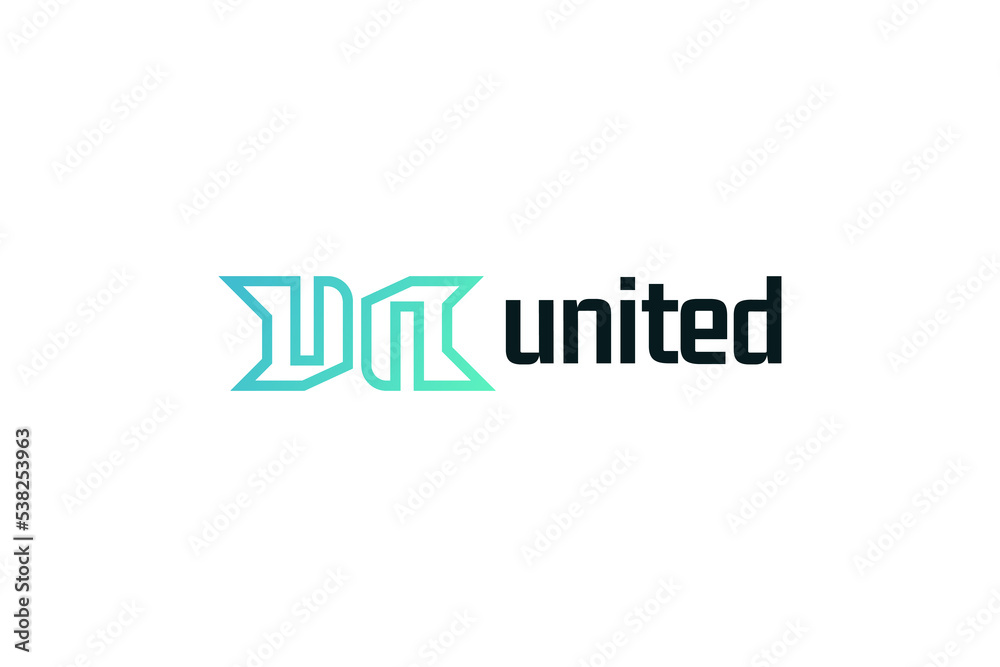 Initial UN Logo with Abstract and Minimal Concept. Letter U and N Logo with Outline Style in Green Gradient. Suitable for Business or Technology Logo Initial UN Logo with Abstract and Minimal Concept. Letter U and N Logo with Outline Style in Green Gradient. Suitable for Business or Technology Logo