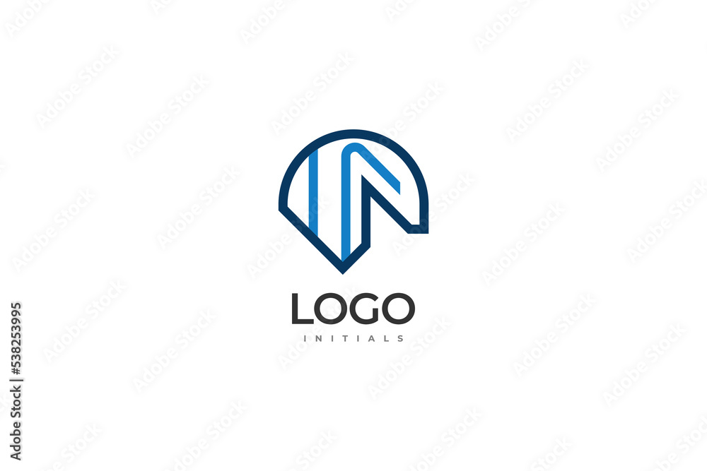 Abstract Initial Letter P and N Logo with Minimalist Concept. PN or NP Initial Logo with Blue Line Style. Suitable for Business or Technology Logo Abstract Initial Letter P and N Logo with Minimalist Concept. PN or NP Initial Logo with Blue Line Style. Suitable for Business or Technology Logo