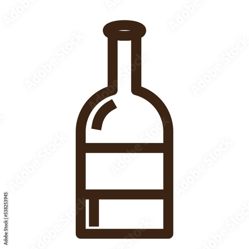 bottle drink gin vodka water wine outline icon