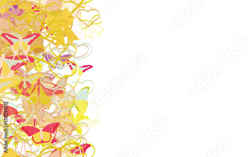 Background pattern abstract seamless design texture. Vertical stripe. Border frame, transparent background. Theme is about nature, summer, Red Admiral, art, fly, wing, graphic, wild, spring