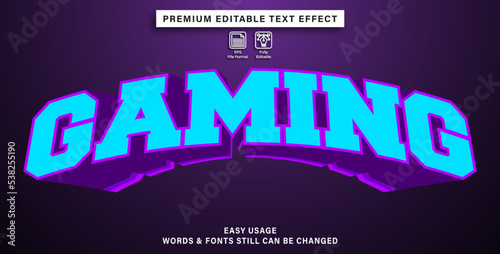 editable text effect gaming