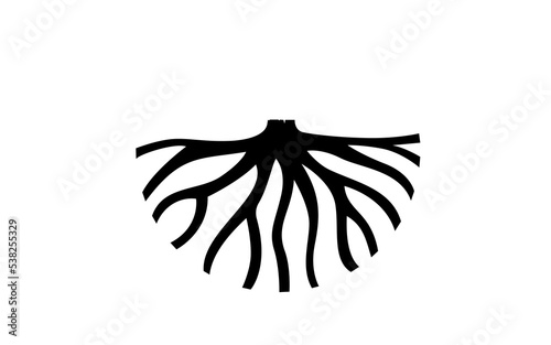 Illustration vector graphic of abstract life root on white background vector logo design template